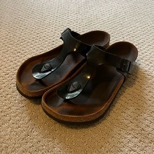 Birkenstock Gizeh Sandal Black, fits size 8W